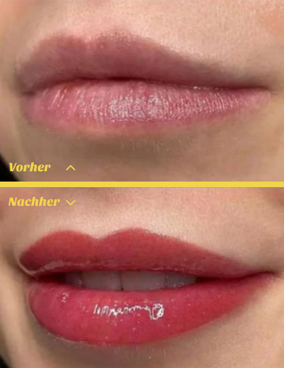 Aquarell Lippen Permanent Make-up für sanfte Farbübergänge in Stuttgart