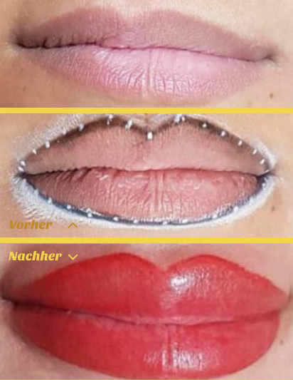 Permanent Make-up Lippen Vollschattierung in Stuttgart